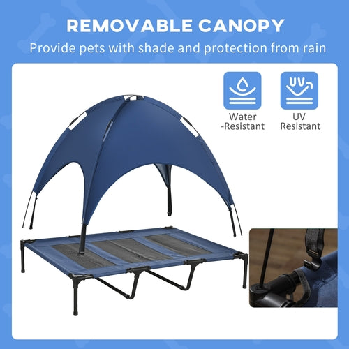 Elevated Portable pet Cooling Bed with UV Protection