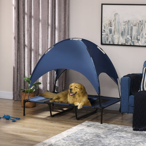 Elevated Portable pet Cooling Bed with UV Protection