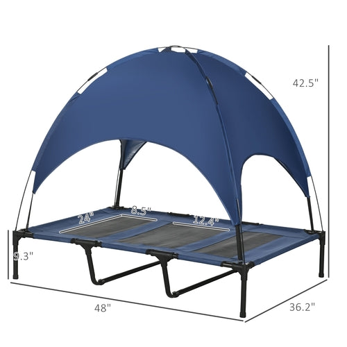 Elevated Portable pet Cooling Bed with UV Protection
