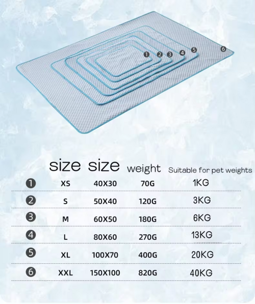 Pet Cooling Mat Ice Silk Breathable Pad